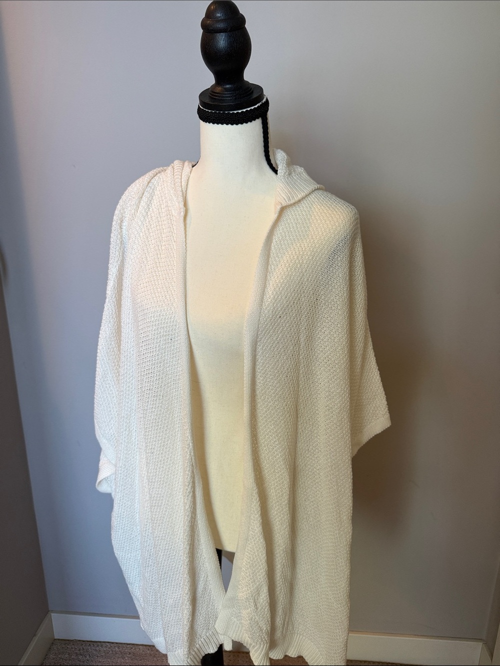 Nordstrom Cream Hooded Swim Coverup